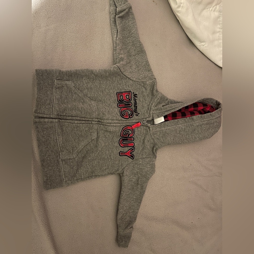 Carter's Gray Hoodie with Red Accents